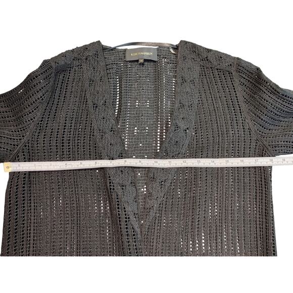 Kobi Halperin Swimwear Cover Up Open Front Crochet Gray Cotton Womens XS - Picture 5 of 7